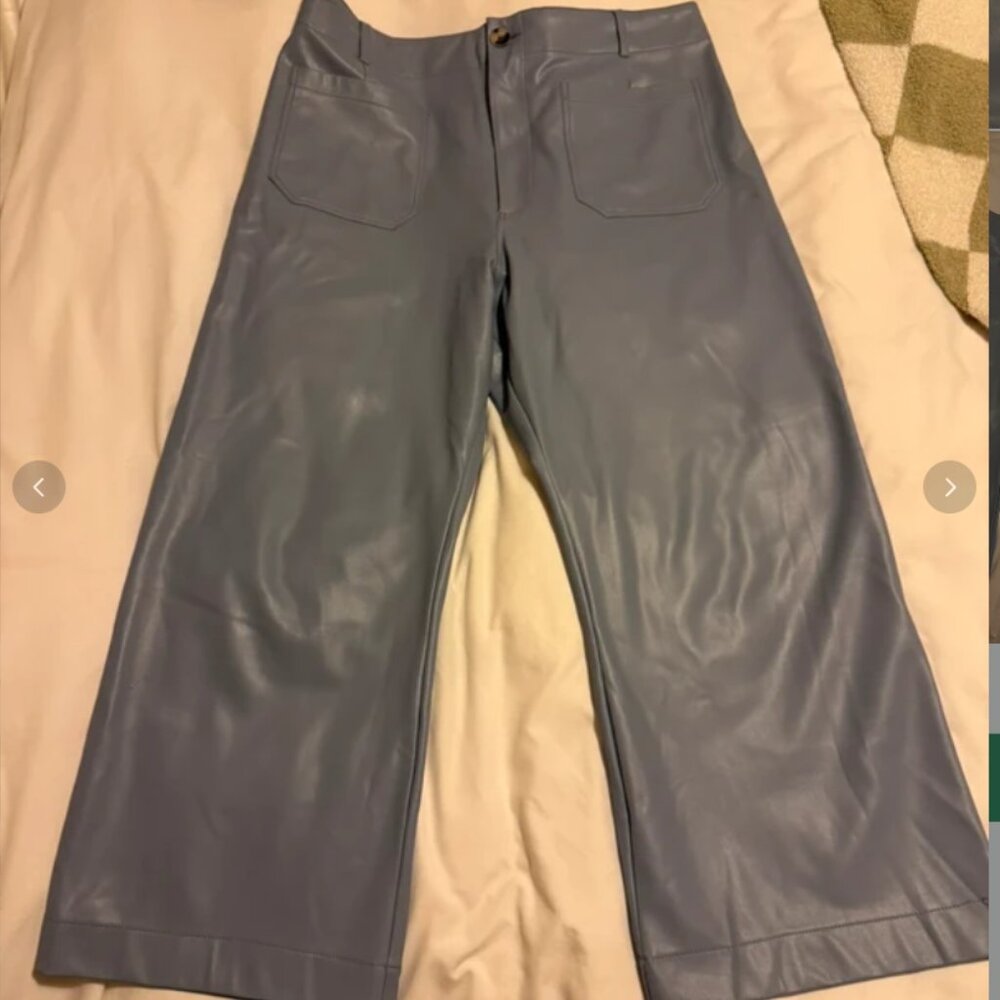 Anthropologie Maeve Faux Leather Colette Trousers 34